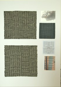 Supplementary board showing design development.